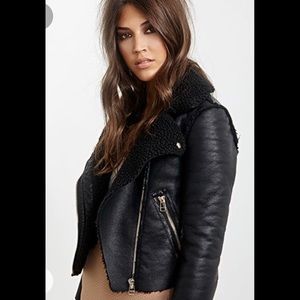 Forever 21 faux moto jacket Small